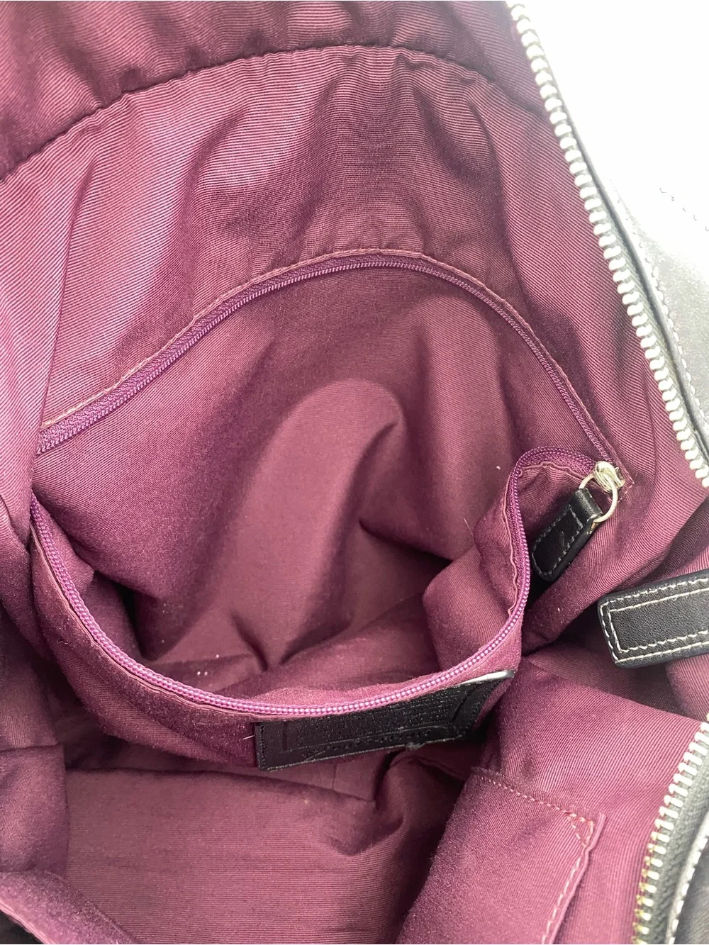 Coach Black Leather Bag with Silver Hardware